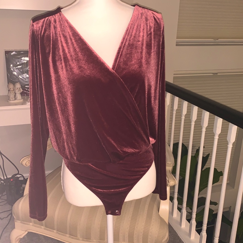 Express brand new body suit, size medium, velvet